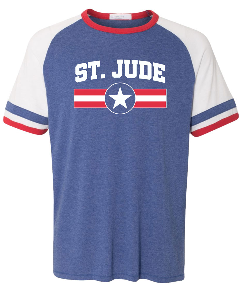 St. Jude Stars and Stripes Ringer Tee